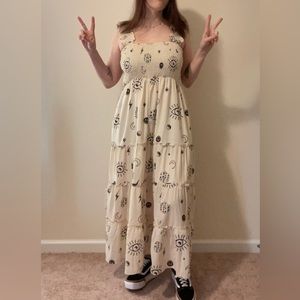 Dressed in Lala original dress whats your sign hippie boho smocked maxi